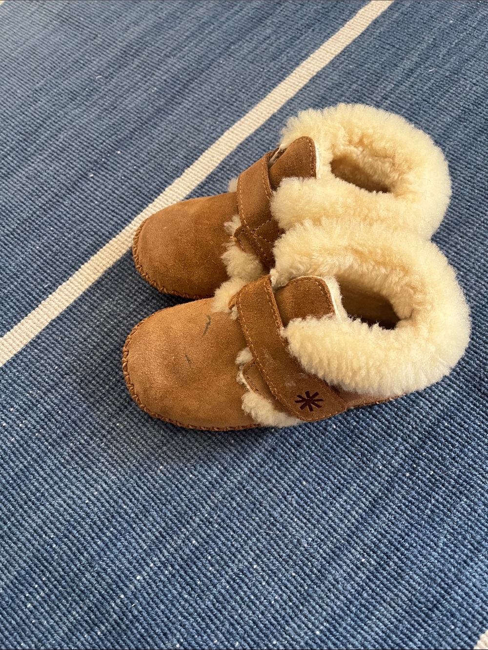 Llbean toddler real shearling slippers